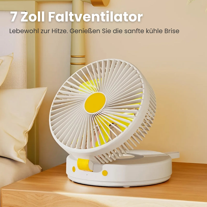 BreezePro | USB-aufladbarer Tisch- und Wandventilator mit Fernbedienung